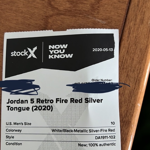 Jordan 5 fire red (with box) - Picture 2 of 2